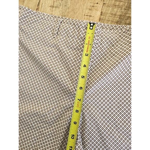 TALBOT'S Brown Beige ARGYLE Diamond CROPPED Dress Pants STRETCH Women's 14P EUC - Picture 5 of 11